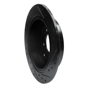 Hyundai Tucson Brake Rotor (1) - Rear Left - R1 Concepts - Drilled & Slotted - Black - `16-`22